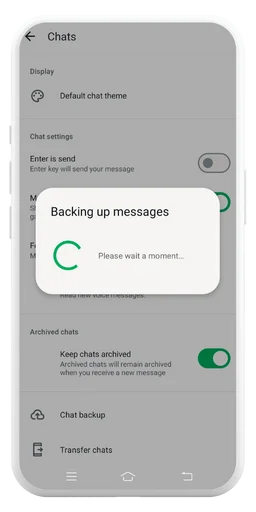 GB WhatsApp backup screenshot